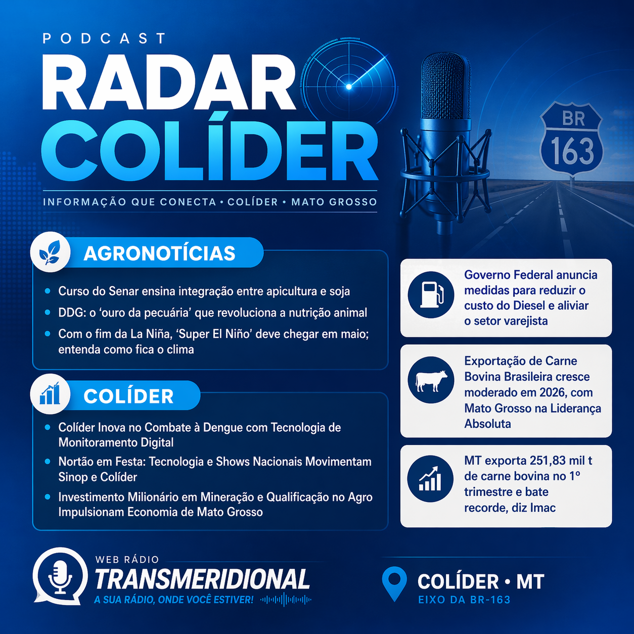 🎧 NO AR: Radar Colíder – Informação, Tecnologia e o Poder do Agro!