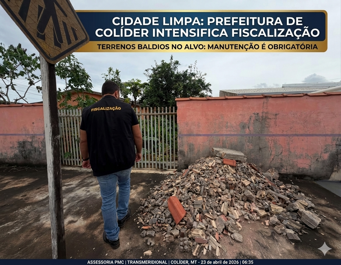 Cidade Limpa: Prefeitura de Colíder Intensifica Fiscalização em Terrenos Baldios