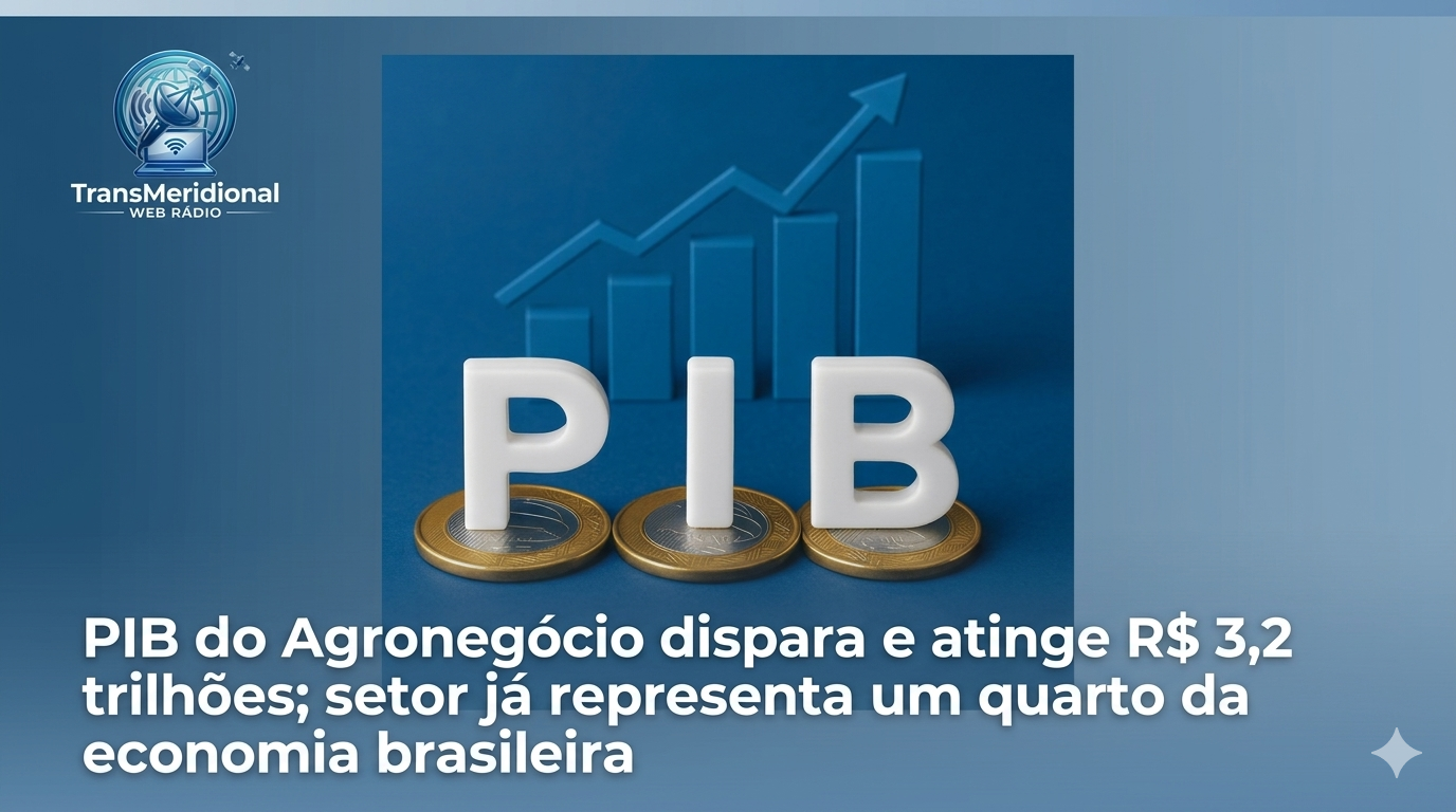 PIB do Agronegócio dispara e atinge R$ 3,2 trilhões;setor já representa um quarto da economia brasileira PIB do Agronegócio dispara e atinge R$ 3,2 trilhões;setor já representa um quarto da economia brasileira