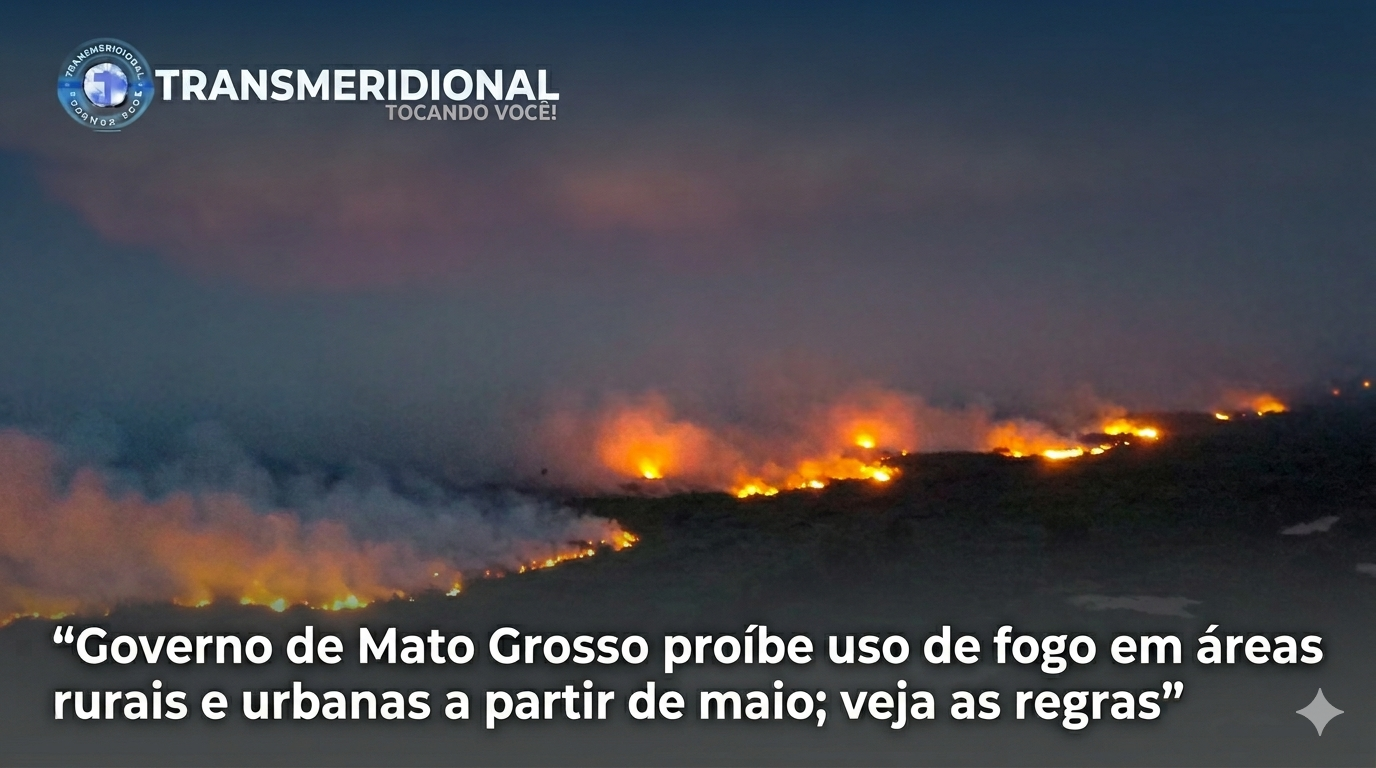 Governo de Mato Grosso proíbe uso de fogo em áreas rurais e urbanas a partir de maio; veja as regras