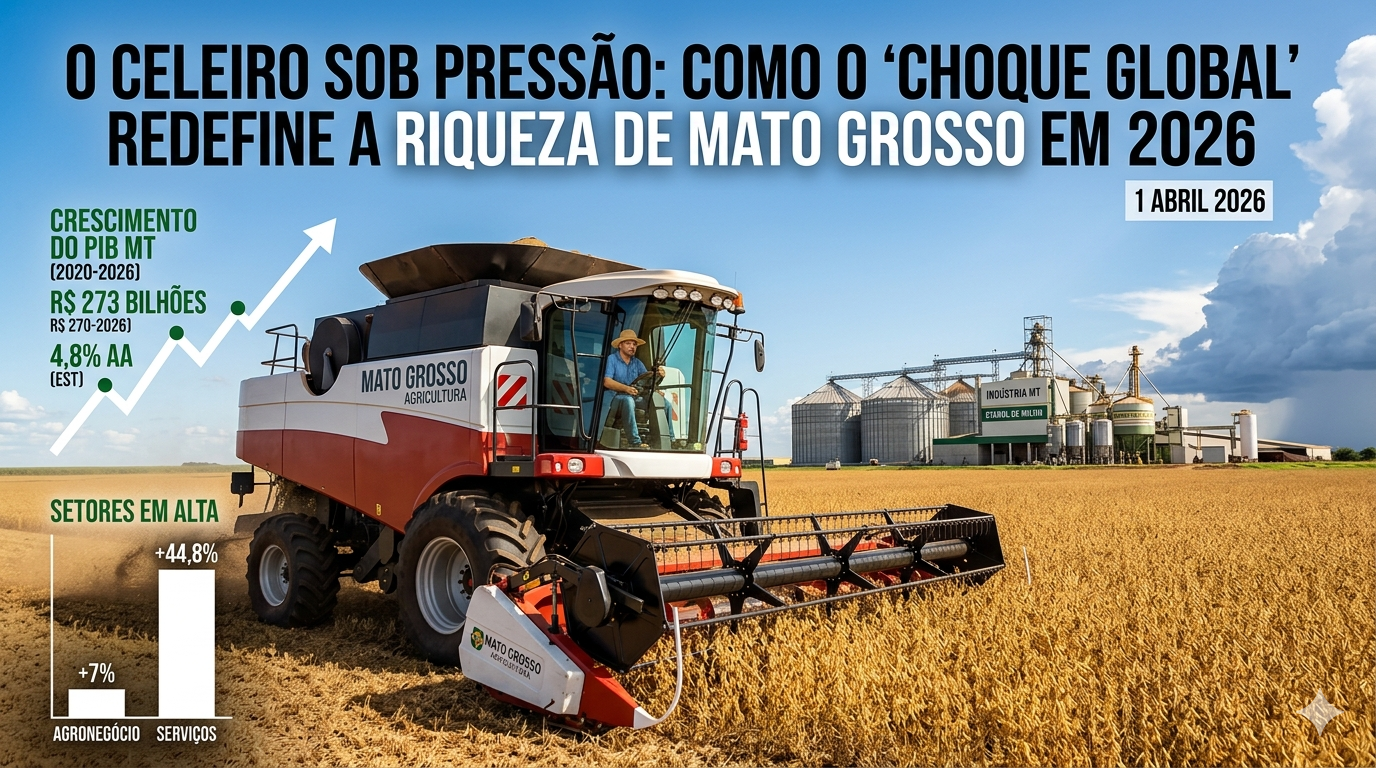 O Celeiro sob Pressão: Como o “Choque Global” Redefine a Riqueza de Mato Grosso em 2026