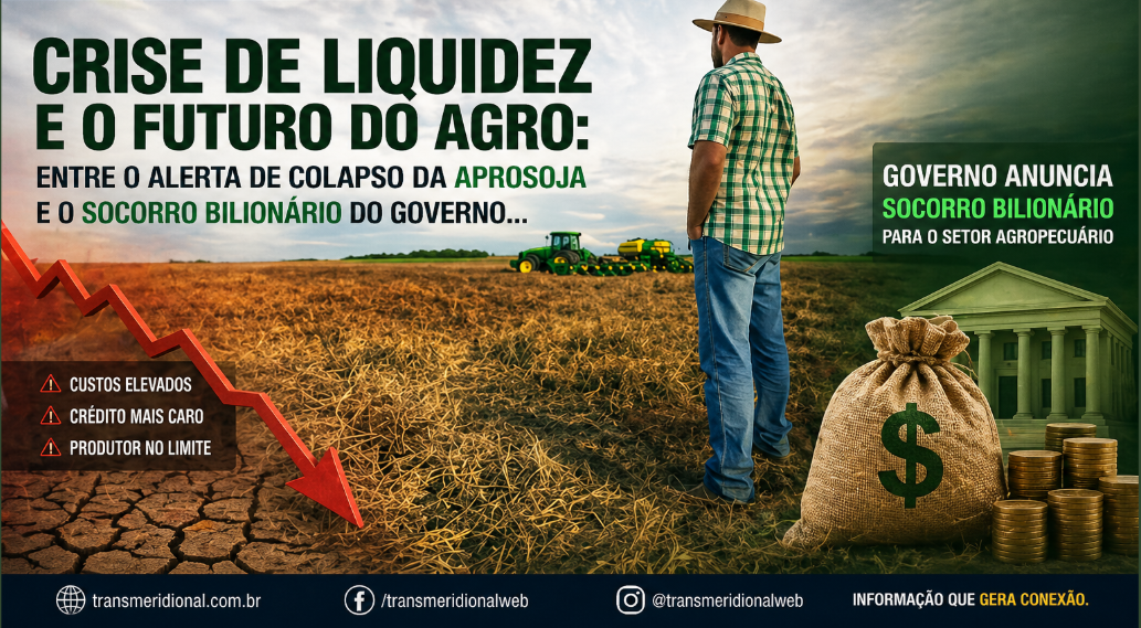 Crise de liquidez e o futuro do Agro: Entre o alerta de colapso da Aprosoja e o socorro bilionário do Governo Crise de liquidez e o futuro do Agro: Entre o alerta de colapso da Aprosoja e o socorro bilionário do Governo