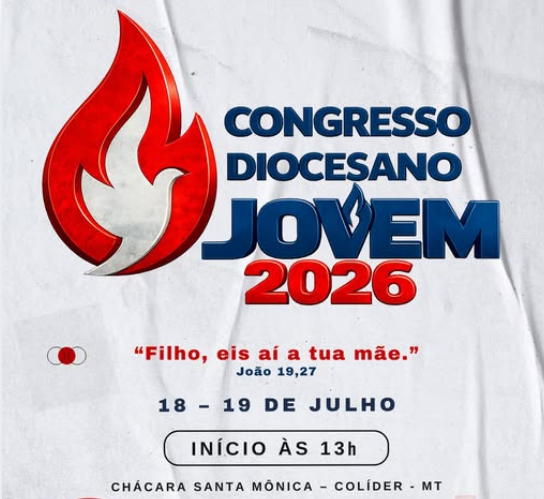 Vem aí o Congresso Diocesano Jovem 2026: Colíder se prepara para receber juventude católica