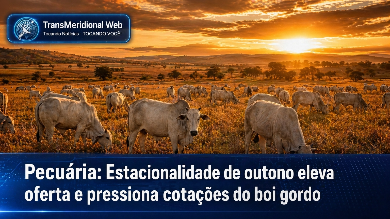 Pecuária: Estacionalidade de outono eleva oferta e pressiona cotações do boi gordo