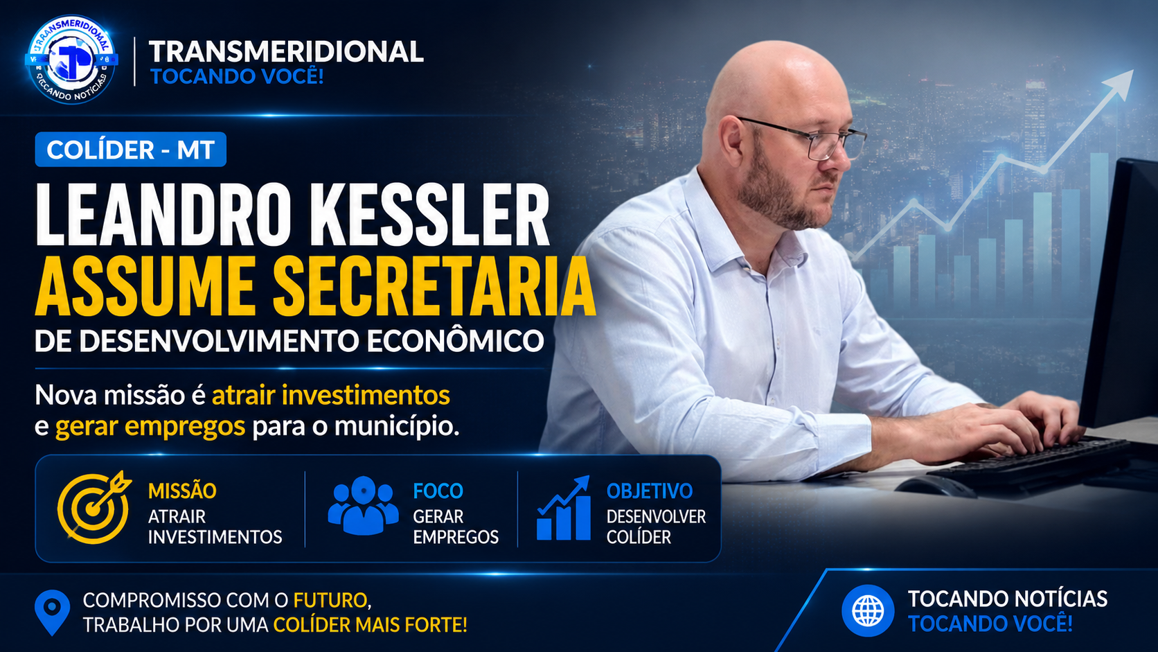 Leandro Kessler assume secretaria de Desenvolvimento Econômico com missão de atrair investimentos e gerar empregos em Colíder Leandro Kessler assume secretaria de Desenvolvimento Econômico com missão de atrair investimentos e gerar empregos em Colíder