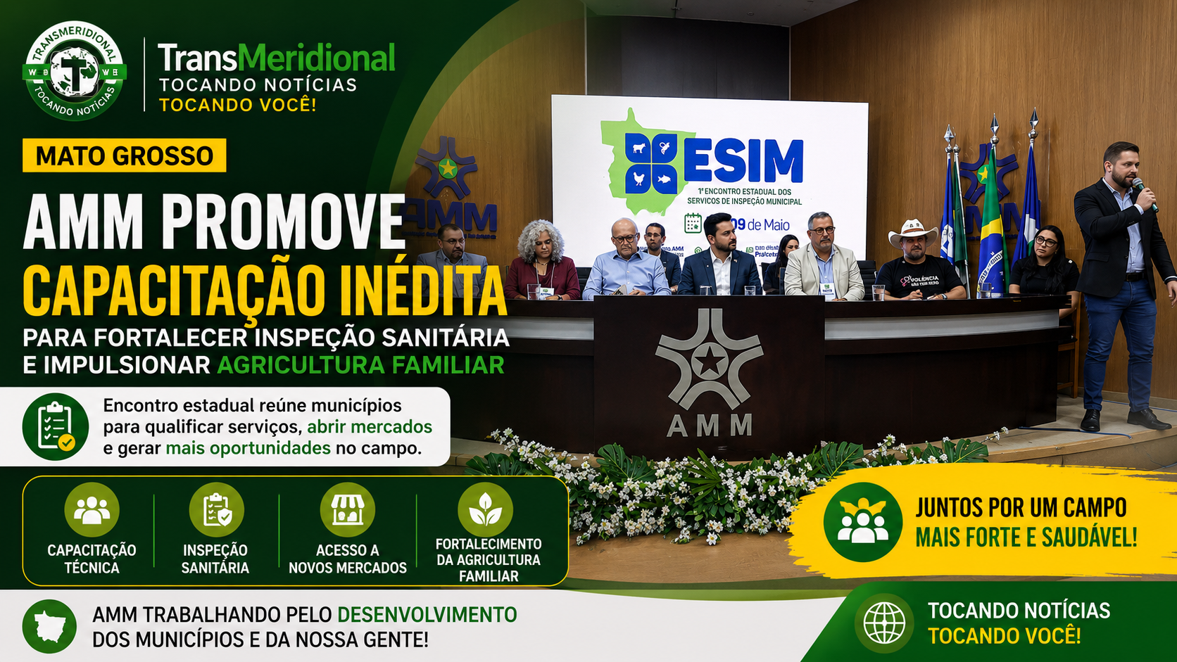 AMM promove capacitação inédita para fortalecer inspeção sanitária e impulsionar agricultura familiar em Mato Grosso