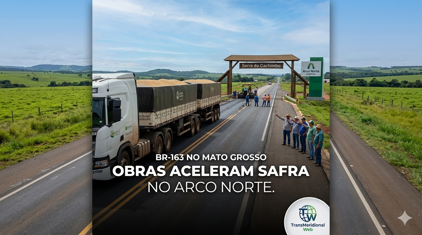 Logística na BR-163: Obras no Arco Norte aceleram escoamento da safra em Mato Grosso