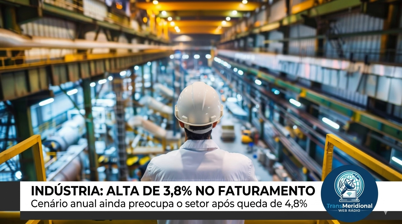 Indústria registra alta de 3,8% no faturamento, mas cenário anual ainda preocupa o setor Indústria registra alta de 3,8% no faturamento, mas cenário anual ainda preocupa o setor