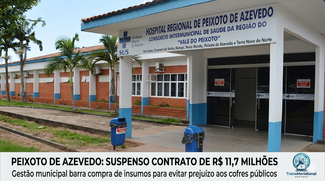Prefeitura de Peixoto de Azevedo suspende contrato de R$ 11,7 milhões para evitar prejuízo aos cofres públicos Prefeitura de Peixoto de Azevedo suspende contrato de R$ 11,7 milhões para evitar prejuízo aos cofres públicos