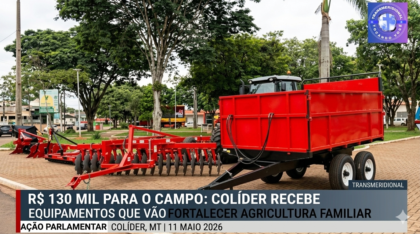 R$ 130 mil para o campo: Colíder recebe equipamentos que vão fortalecer agricultura familiar