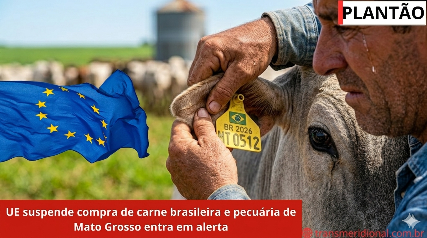 UE suspende compra de carne brasileira e pecuária de Mato Grosso entra em alerta