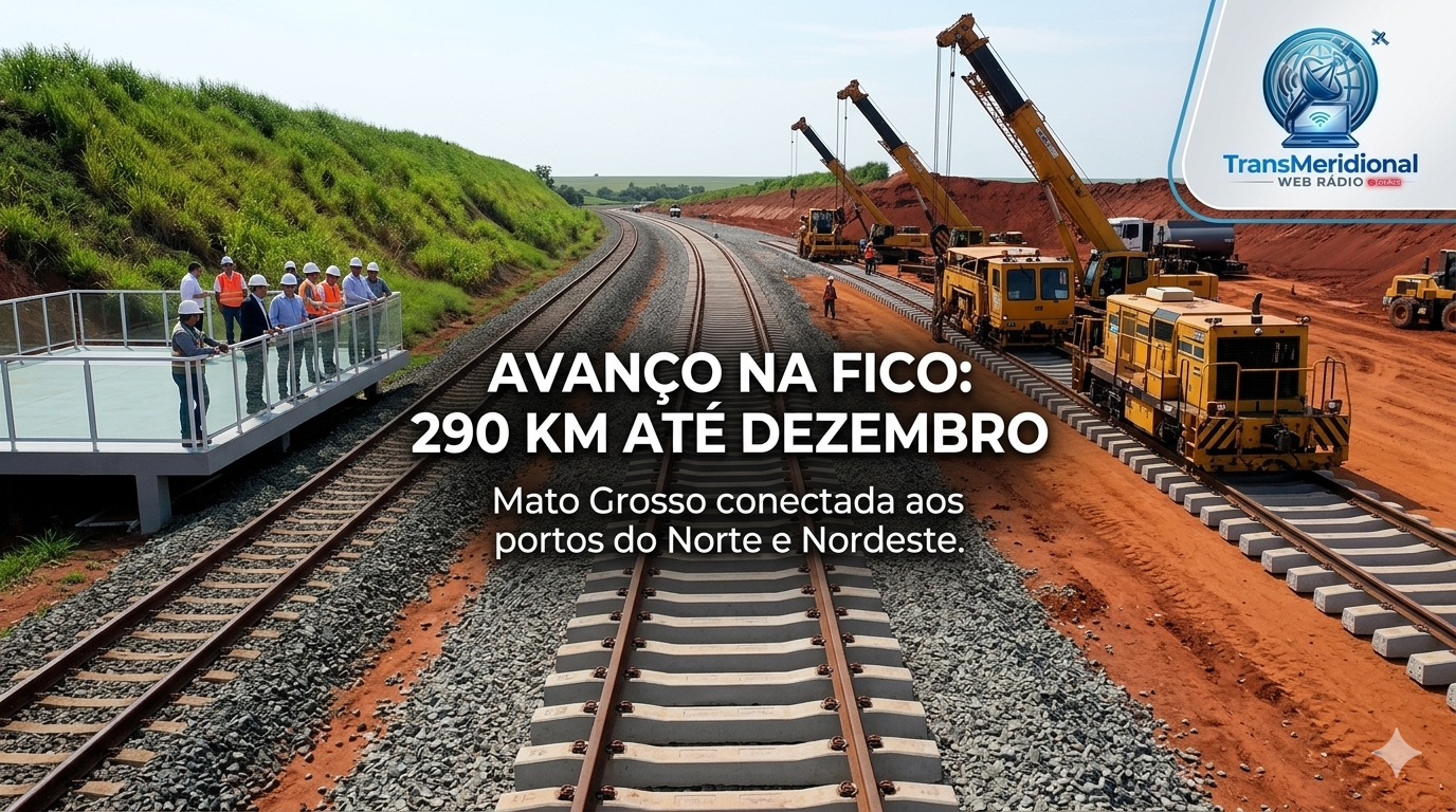A Ferrovia de Integração do Centro-Oeste (FICO) avança: 290 km de ferrovia ligando Mato Grosso aos portos do Norte e Nordeste ficam prontos até dezembro A Ferrovia de Integração do Centro-Oeste (FICO) avança: 290 km de ferrovia ligando Mato Grosso aos portos do Norte e Nordeste ficam prontos até dezembro